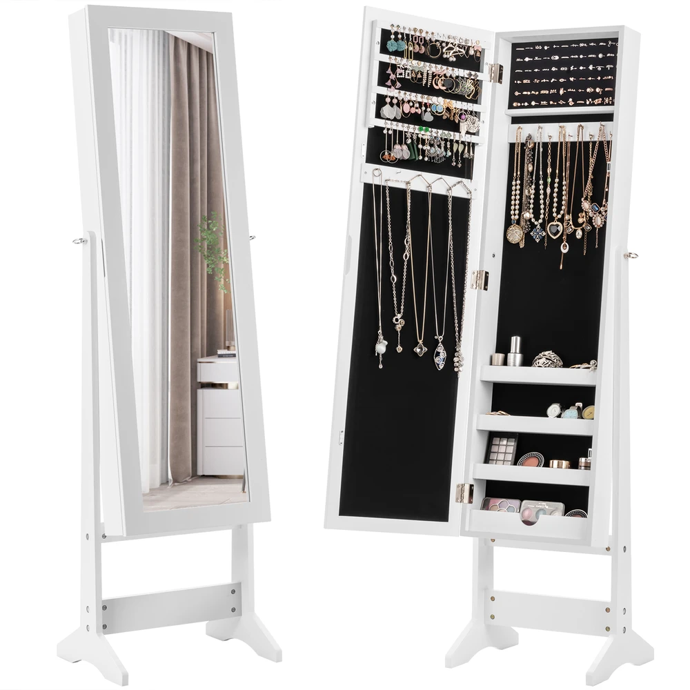 Promotion Veidrodinis Papuošalų Spintelė Balta MDF