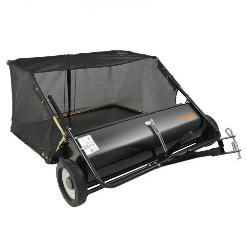 VEVOR Vejos šluota tempiama už traktoriuko TC5001E, 112 cm, 708 l, juoda