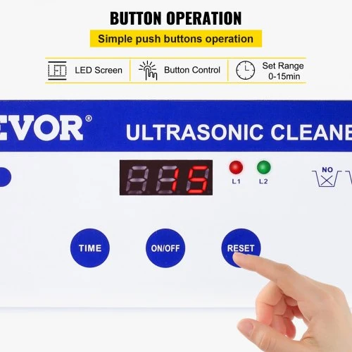 VEVOR 0.8L ultragarsinis valiklis, 35 W, nerūdijantis plienas
