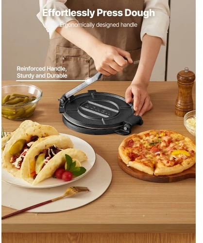 VEVOR 10 colių ketaus tortilijų spaudyklė ir roti gamintuvas