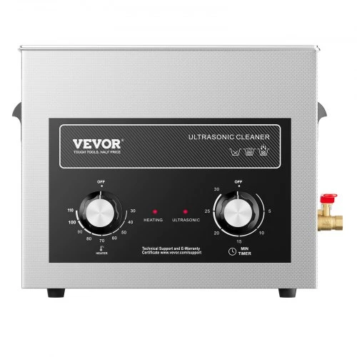 VEVOR 10 l ultragarsinė valymo vonelė su šildytuvu, laikmačiu ir krepšiu, 240 W
