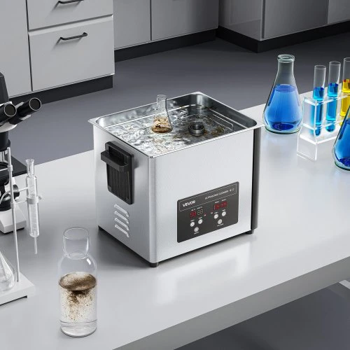 VEVOR 10 l ultragarsinė valymo vonelė, profesionali, su krepšeliu ir skaitmeniniu ekranu, 180 W, 40 kHz