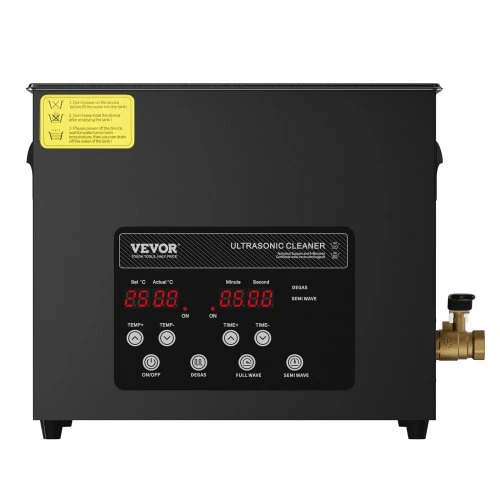 VEVOR 10 l ultragarsinė valymo vonelė, 240 W, 40 kHz, su šildytuvu ir laikmačiu
