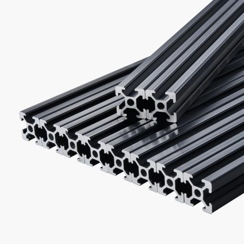 VEVOR 10 vnt. 2020 aliuminio ekstruzijos profilis, 1500 mm T formos griovelis, juodas