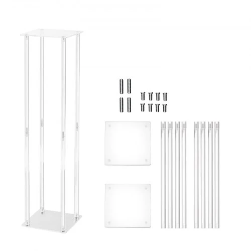 VEVOR 10 vnt vestuvinis gėlių stovas, 60 cm, akrilas, prancūziško aukso spalvos