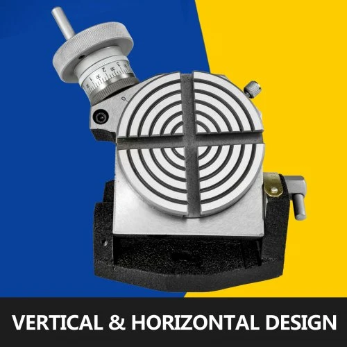 VEVOR 100 mm sukamoji staklių stalo plokštė, horizontali ir vertikali, 4 griovelių