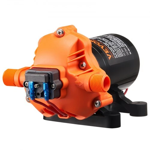 VEVOR 12 V diafragminis siurblys, 3.5 GPM (13,25 l/min), 3 kamerų, 1/2" MNPT, 50 PSI