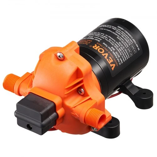 VEVOR 12 V diafragminis siurblys, 3 GPM (11,36 l/min), 3 kamerų DC vandens siurblys su automatiniu slėgio jungikliu