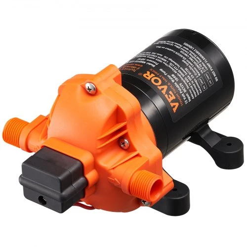 VEVOR 12 V diafragminis siurblys, 3.5 GPM (13,25 l/min), 3 kamerų, 1/2" MNPT, 50 PSI