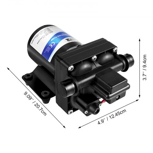 VEVOR 12 V geriamojo vandens siurblys, 11 l/min (3 GPM), 3.8 bar, 31 x 15 x 13 cm