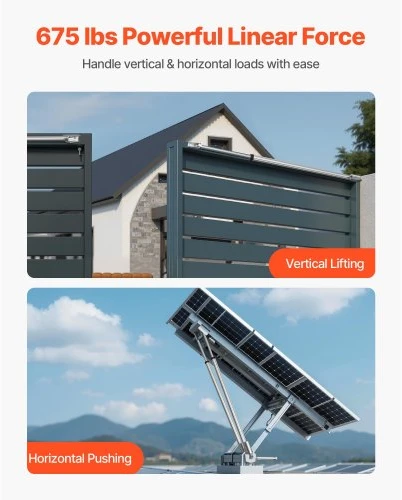 VEVOR 12 V linijinis aktuatorius, 1016 mm eiga, IP65, 3000 N, 5 mm/s, su tvirtinimo laikikliu