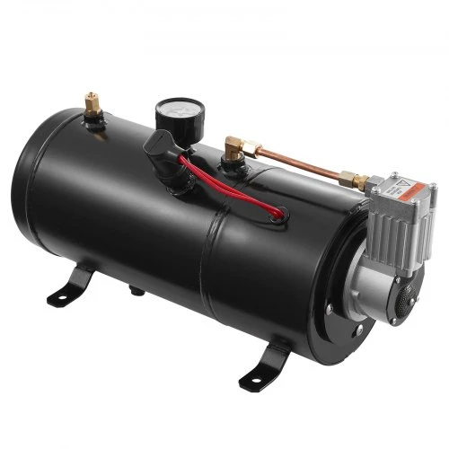 VEVOR 12 V oro kompresorius su baku 3 l, 120 psi, skirtas traukinių signalams