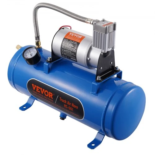 VEVOR 12 V oro kompresorius su baku 6 l, 120 psi, skirtas traukinių signalams