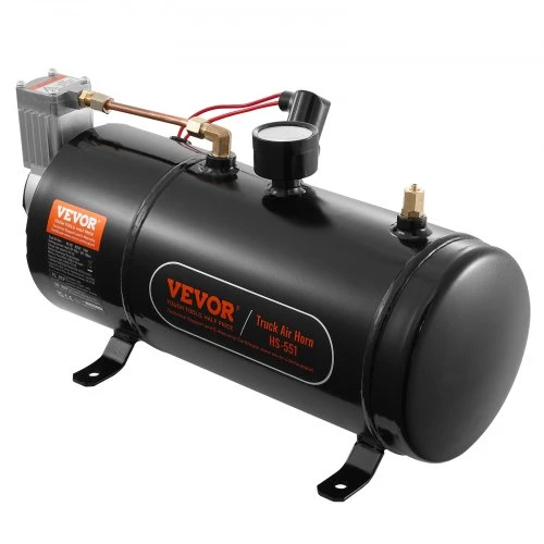 VEVOR 12 V oro kompresorius su baku 3 l, 120 psi, skirtas traukinių signalams