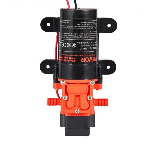 VEVOR 12 V vandens slėgio siurblys, 1,2 GPM (4,5 l/min), 2 kamerų savaiminio įsiurbimo diafragminis, 80 PSI
