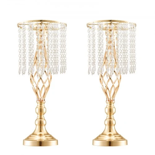 Koduva VEVOR 12 vnt 49 cm aukščio metalinis vestuvinis vazos stovas, French Gold, LJL-04