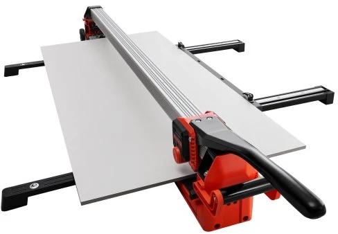 VEVOR 1200 mm rankinis plytelių pjaustytuvas su reguliuojančiu bėgiu ir slankia galvute