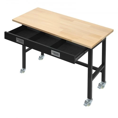 VEVOR 1220 mm darbo stalas su stalčiumi ir ratukais, 680 kg