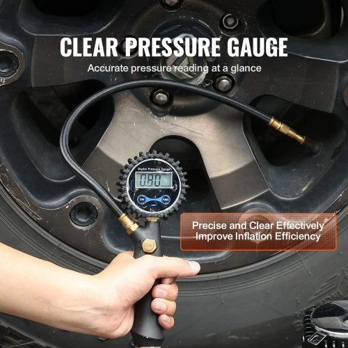 VEVOR 12V nešiojamas oro kompresorius, skaitmeninis slėgio matuoklis, 7.06 CFM, 150 PSI, YD-127-B