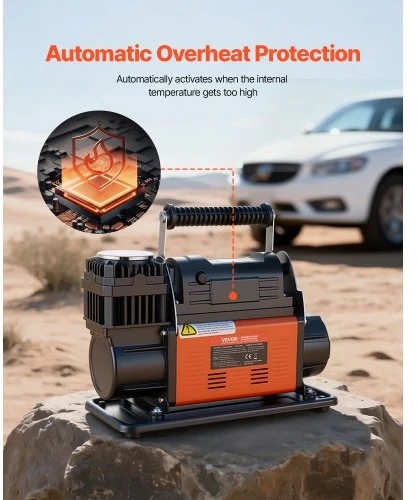 Koduva VEVOR 12V sunkiosios klasės oro kompresorius YD-127-AI, 540 W, 202 l/min, 150 PSI