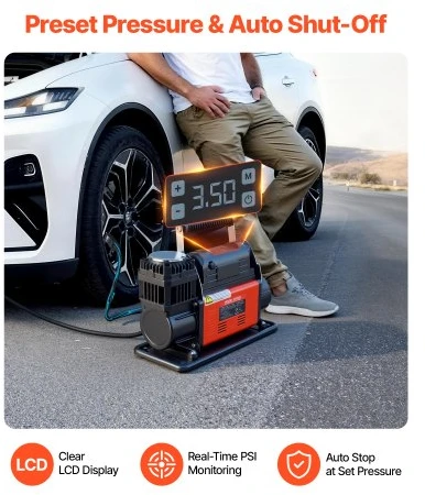 Koduva VEVOR 12V sunkiosios klasės oro kompresorius YD-127-AI, 540 W, 202 l/min, 150 PSI