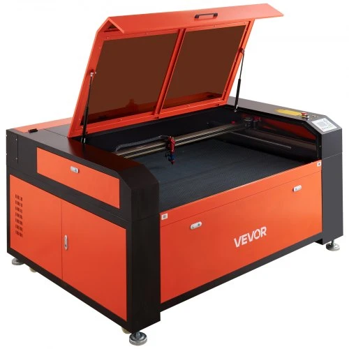 Koduva VEVOR 130W CO2 lazerinis graviruoklis ir pjaustyklė, 1400 x 900 mm, su vandens aušintuvu, 2 krypčių oro pagalba, autofokusavimas