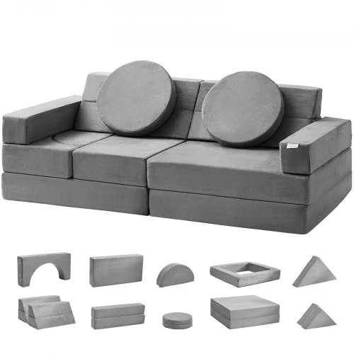 Koduva VEVOR 15 dalių modulinė vaikų sofa ETW001-11, 25D kempinė, velvetas
