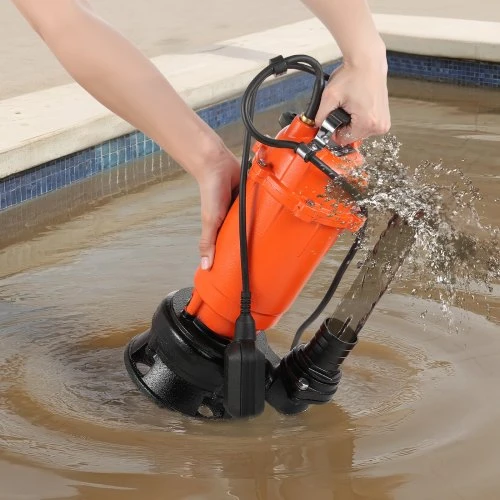 VEVOR 1500 W panardinamasis šiukšlių siurblys, 21 000 l/h, ketaus, su automatiniu plūdinio jungikliu