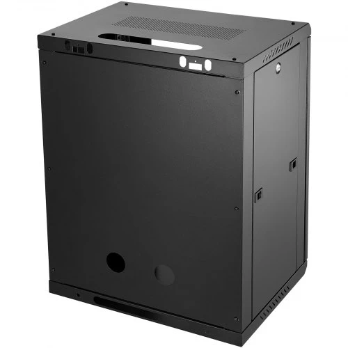Koduva VEVOR 15U sieninis tinklo serverio rack spinta, 45,7 cm gylis, stiklinės durys su spyna