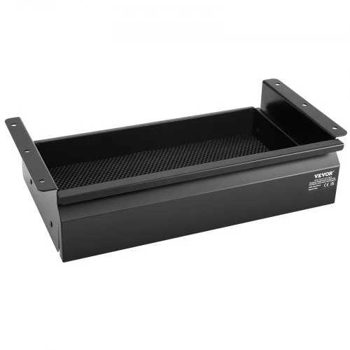 VEVOR 16" platus po stalu montuojamas stalčius, juodas, 17x9x4 in