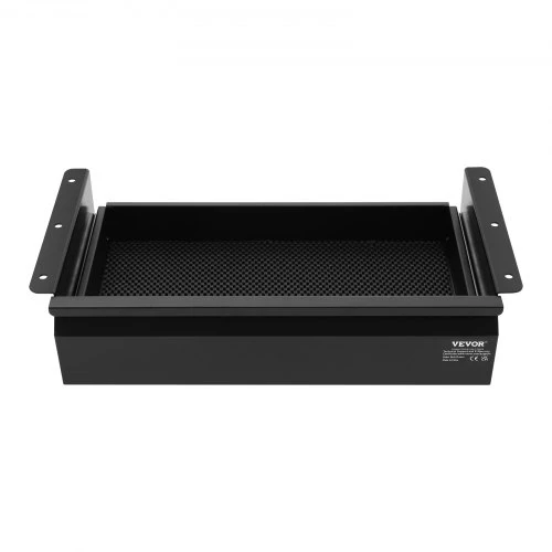 VEVOR 16" platus po stalu montuojamas stalčius, juodas, 17x9x4 in