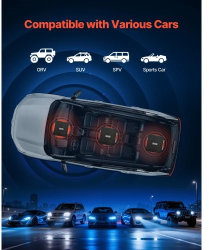 VEVOR 2 kanalų tiltuojamas automobilių garso stiprintuvas Class AB, 2 x 300 W / 2 x 600 W, Titanium Gray