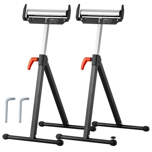 VEVOR 2 vnt. atraminiai ritininiai stovai, 113 kg, reguliuojamas aukštis 686–1092 mm