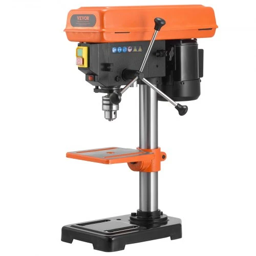 Koduva VEVOR 203,2 mm stalinis gręžimo staklės, 500 W indukcinis variklis, 500 / 890 / 1400 / 1900 / 2500 aps./min., 0–45° pasvirimo stalas
