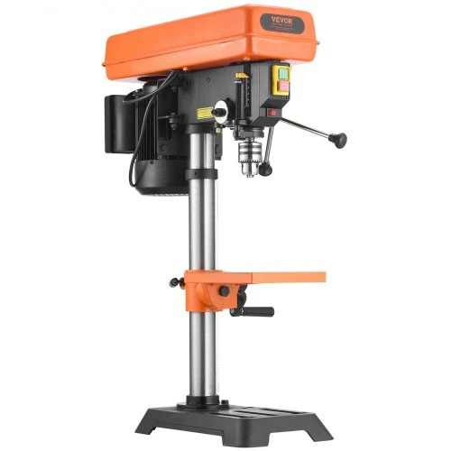 Koduva VEVOR 203,2 mm stalinis gręžimo staklės, 500 W indukcinis variklis, 500 / 890 / 1400 / 1900 / 2500 aps./min., 0–45° pasvirimo stalas