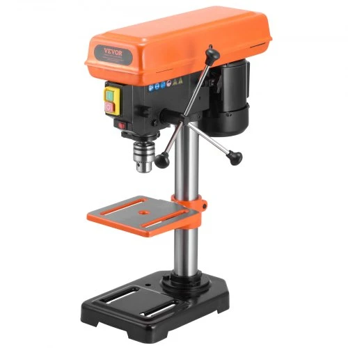 Koduva VEVOR 203,2 mm stalinis gręžimo staklės, 500 W indukcinis variklis, 500 / 890 / 1400 / 1900 / 2500 aps./min., 0–45° pasvirimo stalas