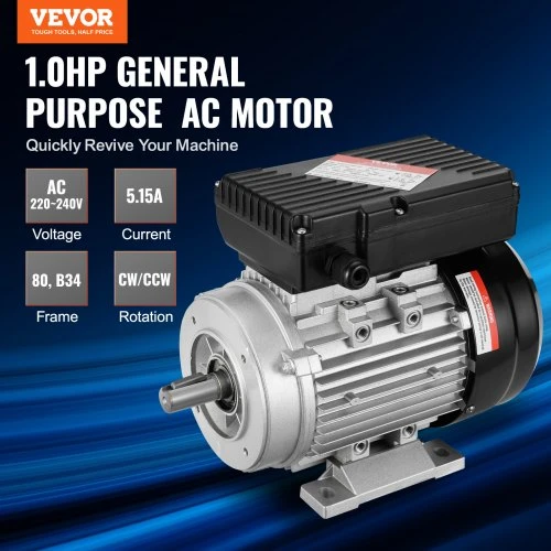 Koduva VEVOR 2,2 kW elektrinis variklis, 2800 aps./min, AC 220–240 V, 13,8 A, 90L, B3, 24 mm