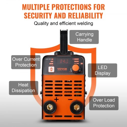 Koduva VEVOR 220 V suvirinimo aparatas, 140 A ARC / Lift TIG, MMA, modelis MMA-140-NA