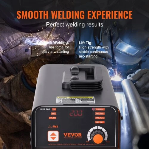 Koduva VEVOR 220V suvirinimo aparatas, 200A ARC/Lift TIG, MMA-200-NA