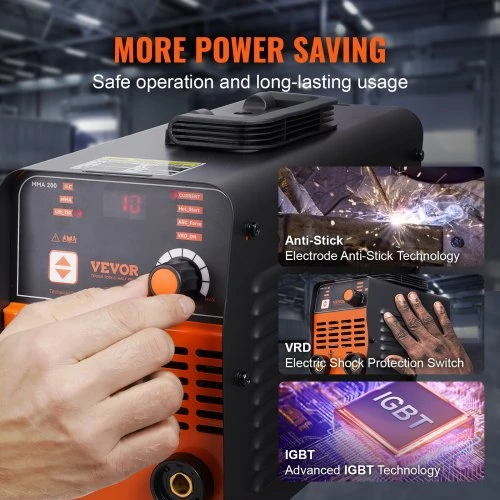 Koduva VEVOR 220V suvirinimo aparatas, 200A ARC/Lift TIG, MMA-200-NA