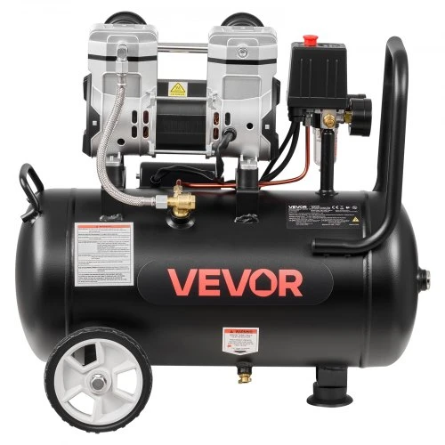 Koduva VEVOR 24 l oro kompresorius, 1,1 kW, be alyvos, 8 bar, 68 l/min