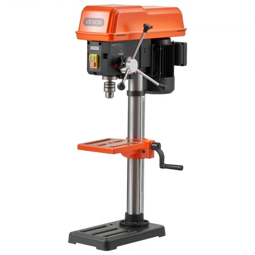 Koduva VEVOR 254 mm stalinė gręžimo staklės, 400 W, 440–2600 aps./min., 0–45° pakreipiamas stalas, su lazeriu ir LED apšvietimu