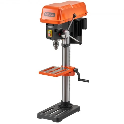 Koduva VEVOR 254 mm stalinė gręžimo staklės, 400 W, 440–2600 aps./min., 0–45° pakreipiamas stalas, su lazeriu ir LED apšvietimu