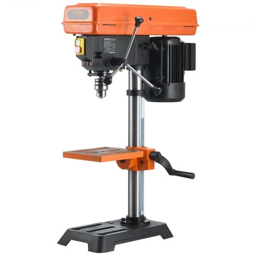 Koduva VEVOR 254 mm stalinis gręžimo staklės, 550 W, 550/950/1500/2000/2500 RPM, 0–45° pakreipiamas darbastalis