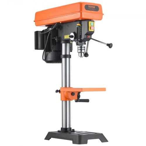 Koduva VEVOR 254 mm stalinis gręžimo staklės, 550 W, 550/950/1500/2000/2500 RPM, 0–45° pakreipiamas darbastalis