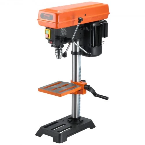 Koduva VEVOR 254 mm stalinis gręžimo staklės, 550 W, 550/950/1500/2000/2500 RPM, 0–45° pakreipiamas darbastalis