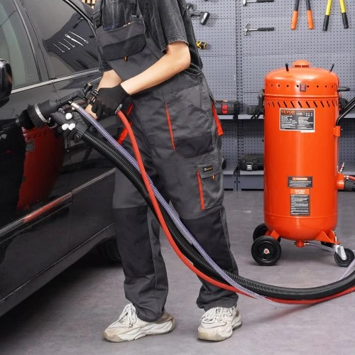 VEVOR 28 galonų vakuuminis smėliavimo aparatas, 1200 W, 60–110 PSI