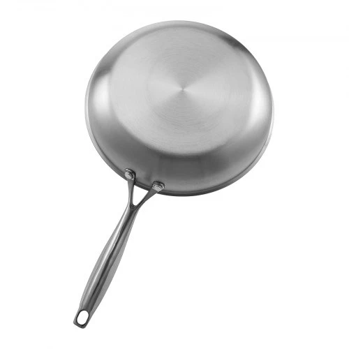 VEVOR 3 dalių keptuvių rinkinys, trigubo sluoksnio nerūdijantis plienas, sidabrinė, 240 / 280 / 320 mm