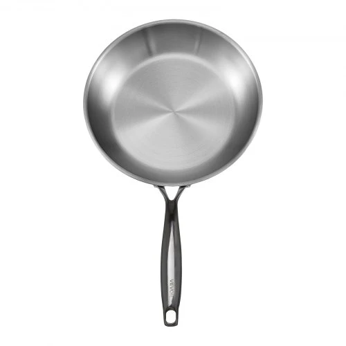 VEVOR 3 dalių keptuvių rinkinys, trigubo sluoksnio nerūdijantis plienas, sidabrinė, 240 / 280 / 320 mm