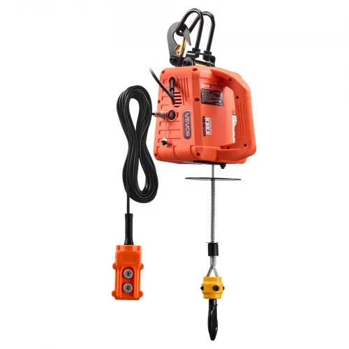 Koduva VEVOR 3-in-1 elektrinis keltuvas gervė, 500 kg, 1500 W, 7,6 m, 5 m/min, su rankiniu, laidiniu ir belaidžiu valdymu